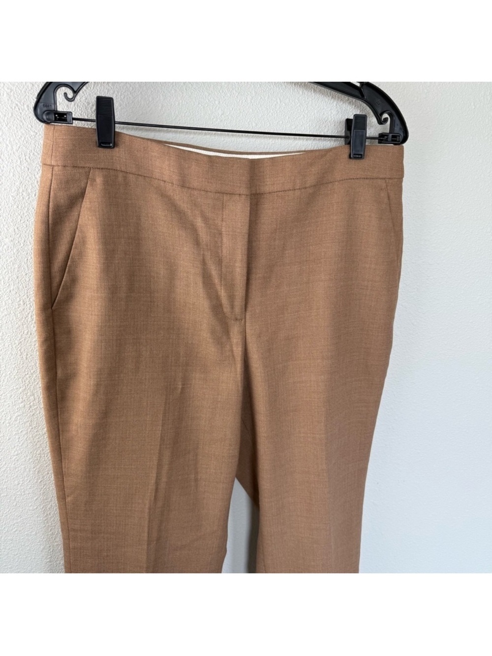 J. Crew Kate Straight Leg Pant Italian City Wool Blend Heather Acorn Women’s 12 - Picture 4 of 12